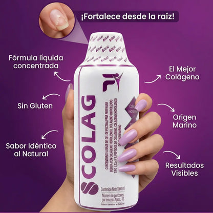 🔥COLAG 8 Colágenos Líquidos | Piel, Cabello, Uñas y Articulaciones